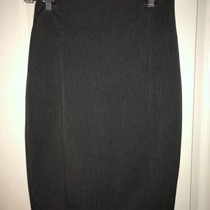 Express Grey High Waisted Soft & Sleek Pencil Skirt